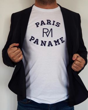 PARIS PANAME – Col Rond  White / Navy