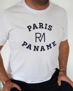 PARIS PANAME – Col Rond  White / Navy
