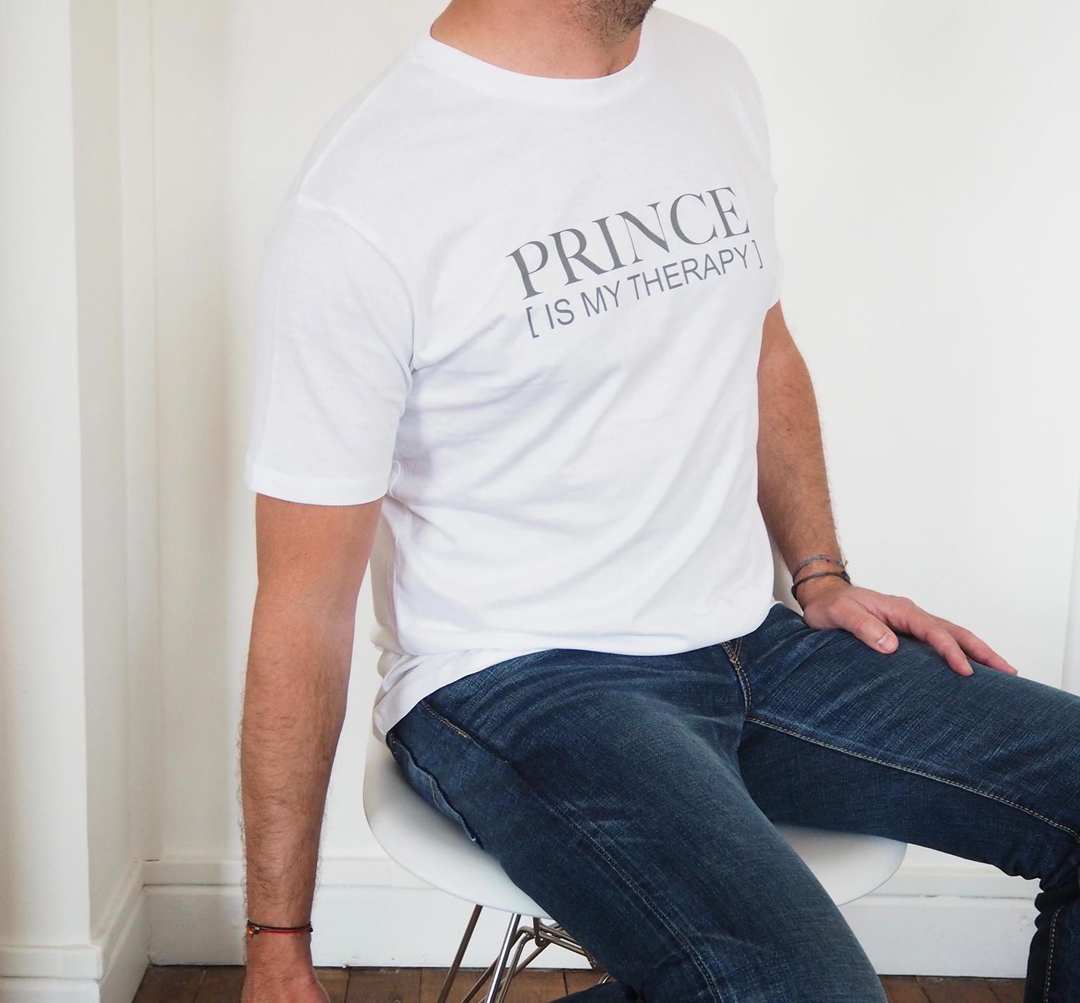 PRINCE IS MY THERAPY – BLANC/GRIS