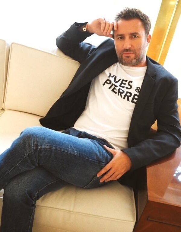 T-Shirt Col Rond YVES & PIERRE Blanc / Black