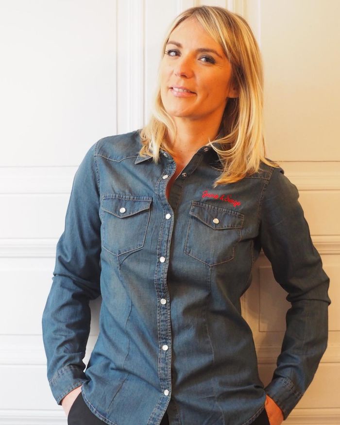 CHEMISE JANE & SERGE EN DENIM – Broderie Rouge