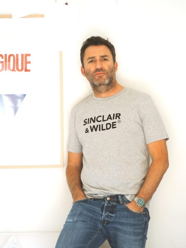 T-Shirt col Rond SINCLAIR & WILDE Gris chiné / Black
