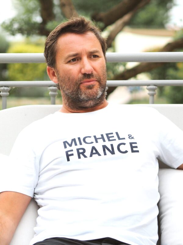 T-Shirt Col Rond MICHEL & FRANCE Blanc / Navy