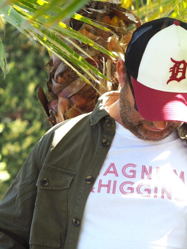 T-Shirt Col Rond MAGNUM & HIGGINS Blanc / Rouge