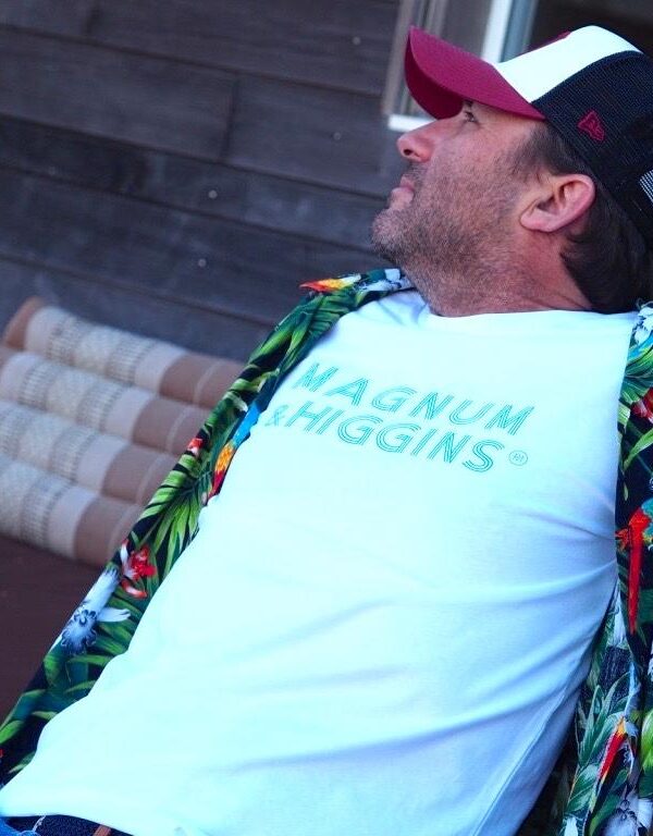 T-Shirt Col Rond MAGNUM & HIGGINS Blanc / Vert