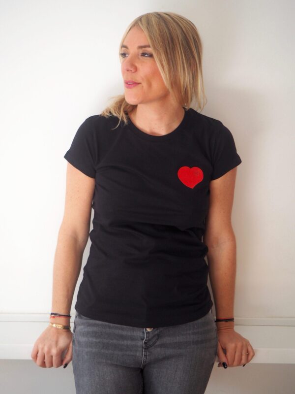T-Shirt Classic COEUR A COEUR  Black / Rouge