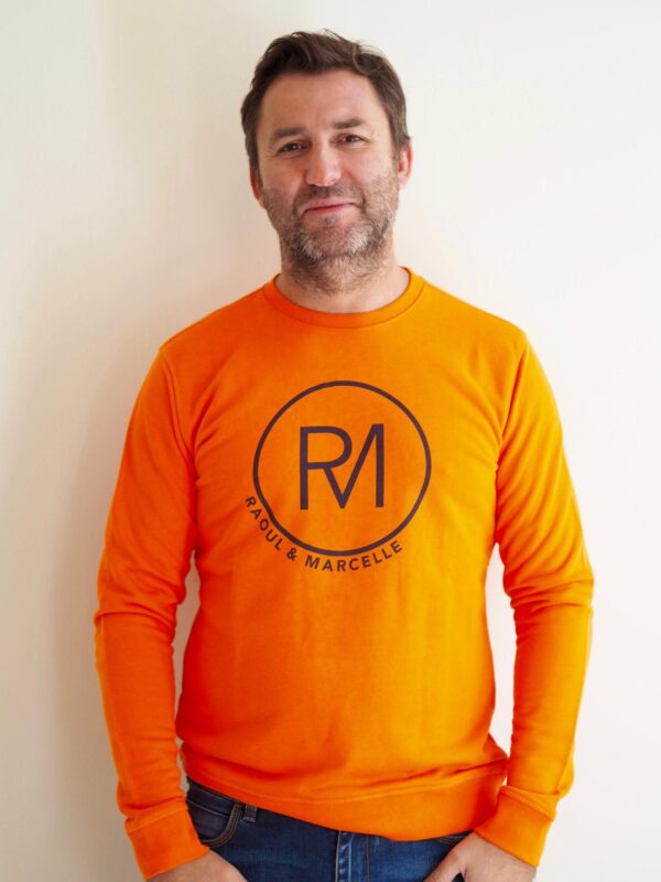 Sweat RAOUL & MARCELLE Orange / Navy