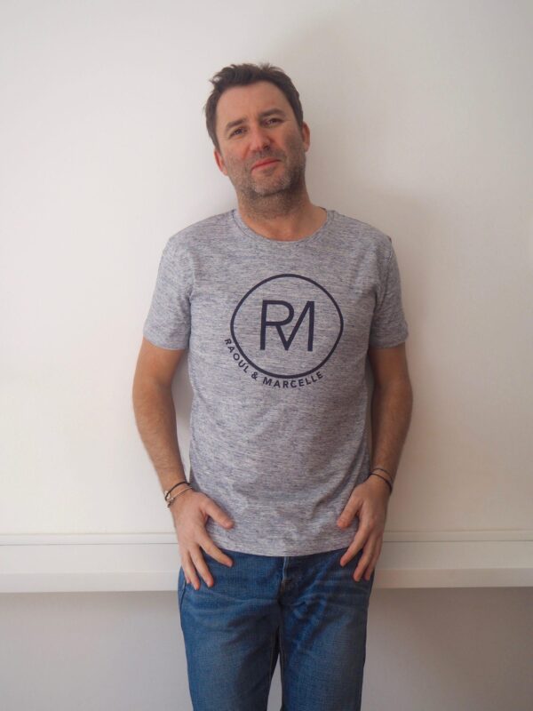 T-Shirt Col Rond RAOUL & MARCELLE Gris flammé / Navy