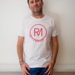T-Shirt Col Rond RAOUL & MARCELLE Blanc / Rouge