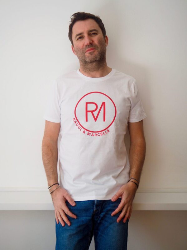T-Shirt Col Rond RAOUL & MARCELLE Blanc / Rouge