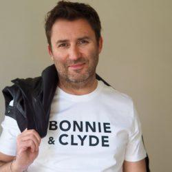 T-Shirt Col Rond  BONNIE & CLYDE  Blanc / Black