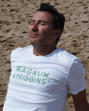 T-Shirt Col Rond MAGNUM & HIGGINS Blanc / Vert
