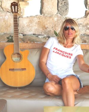 T-Shirt Col Danseuse FRANCOISE & JACQUES Blanc / Rouge