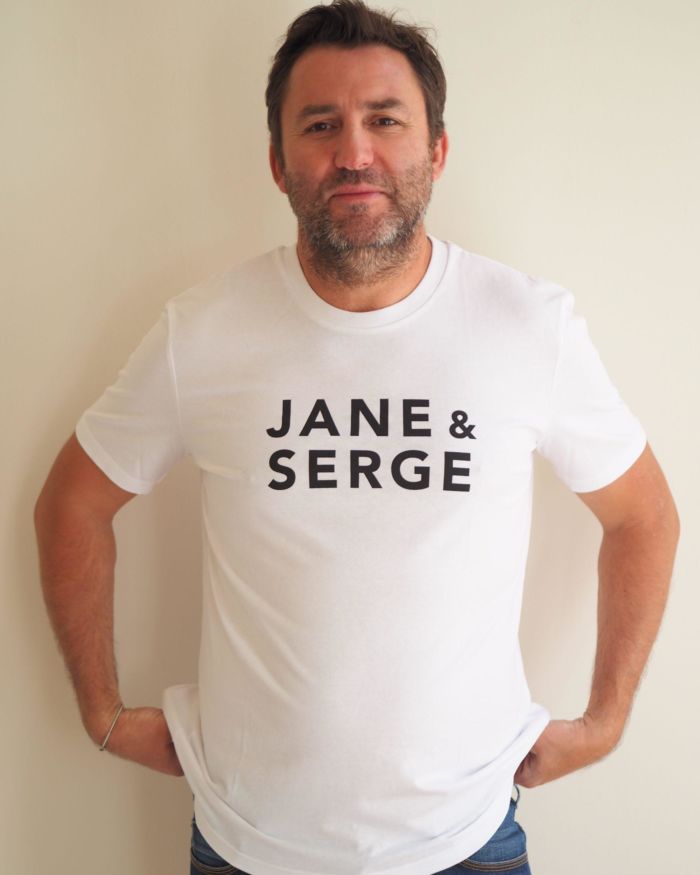 T-Shirt Col Rond  JANE & SERGE    Blanc / Black
