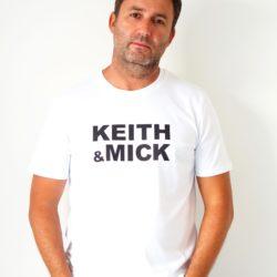 T-Shirt Col Rond KEITH & MICK White / Black
