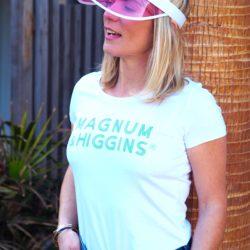 T-Shirt Col Danseuse MAGNUM & HIGGINS Blanc / Vert