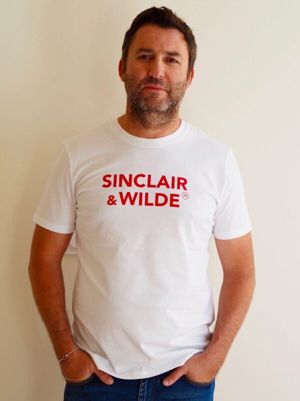 T-Shirt Col Rond SINCLAIR & WILDE Blanc / Rouge