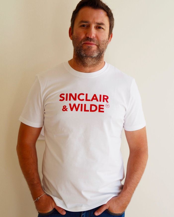 T-Shirt Col Rond SINCLAIR & WILDE Blanc / Rouge