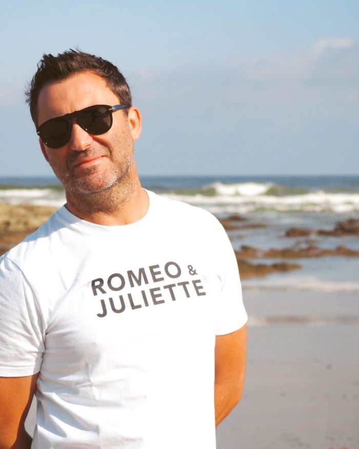 T-Shirt Col Rond ROMEO & JULIETTE Blanc / Black