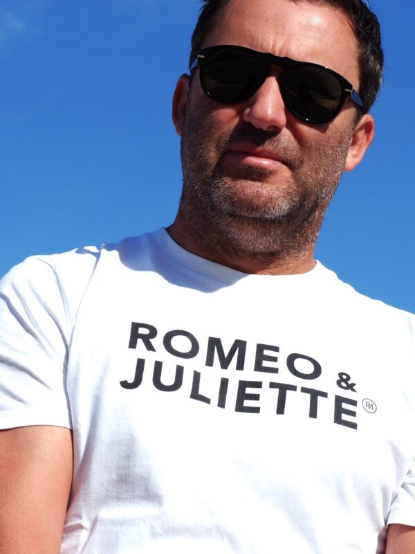 T-Shirt Col Rond ROMEO & JULIETTE Blanc / Black