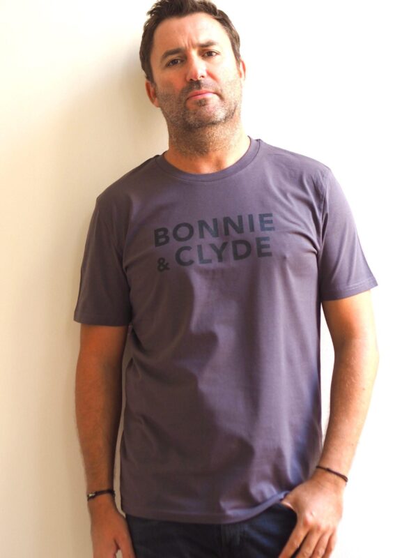 T-Shirt Col Rond  BONNIE & CLYDE  Anthracite / Black
