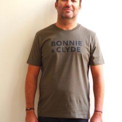 T-Shirt Col Rond  BONNIE & CLYDE  Kaki / Black