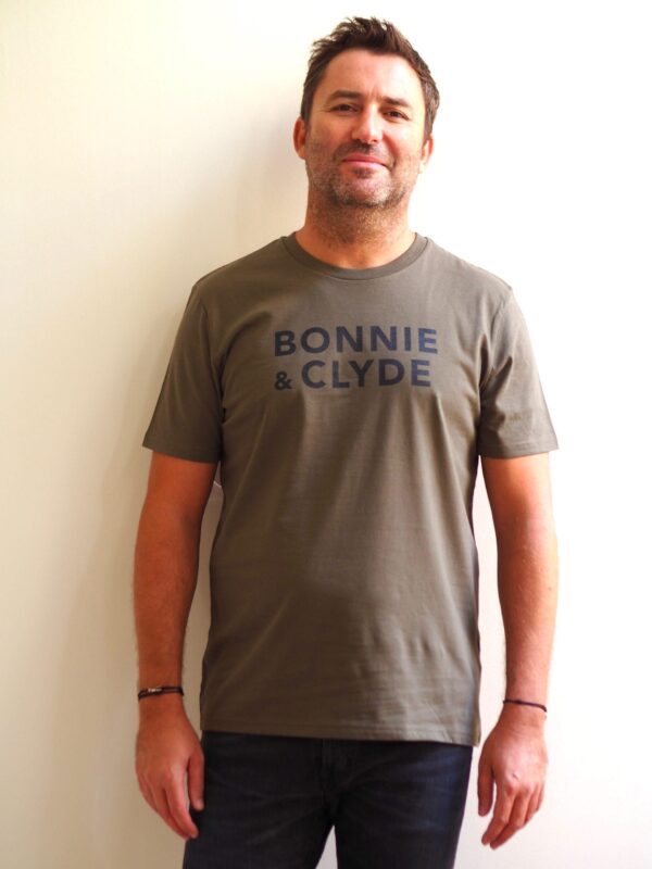 T-Shirt Col Rond  BONNIE & CLYDE  Kaki / Black