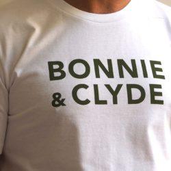T-Shirt Col Rond  BONNIE & CLYDE White / Kaki