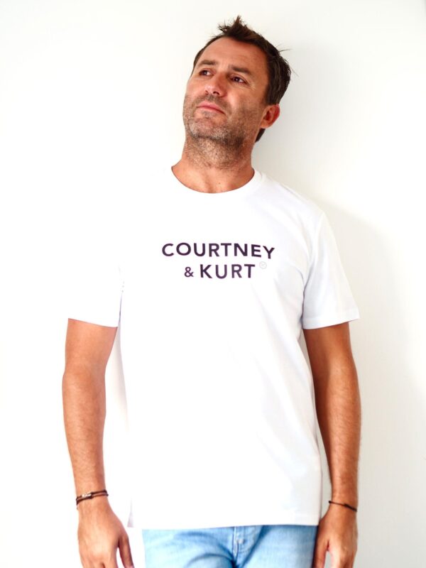 T-Shirt Col Rond COURTNEY & KURT Blanc / Black