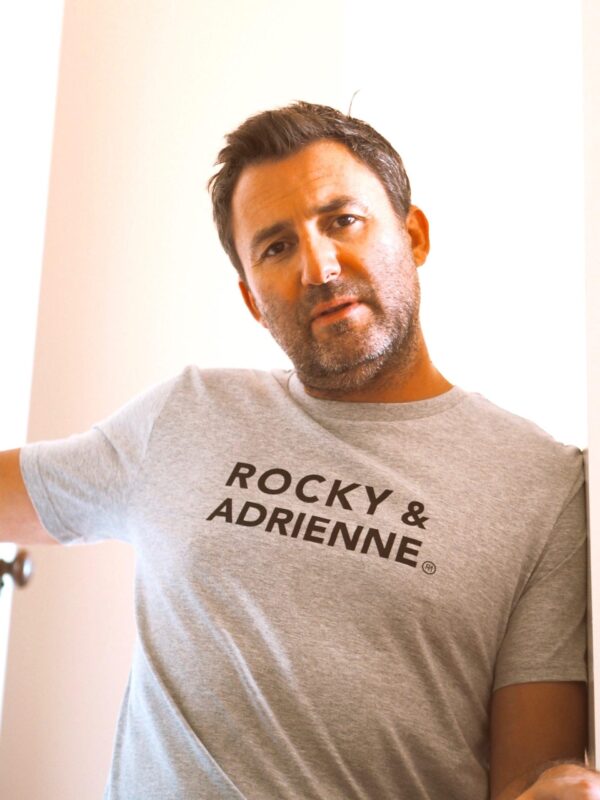 T-Shirt Col Rond Mixte ROCKY & ADRIENNE Gris chiné / Black