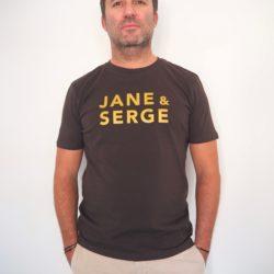 T-Shirt Col Rond  JANE & SERGE  Chocolat / Gold Glitter