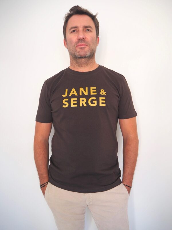 T-Shirt Col Rond JANE & SERGE Chocolat / Gold Glitter