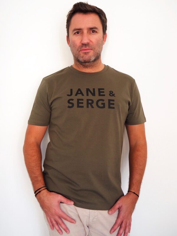 T-Shirt Col Rond JANE & SERGE Kaki / Black