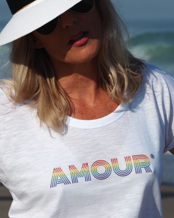 T-Shirt “flammé”  AMOUR Multicolor