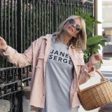 Robe T-Shirt  JANE & SERGE Gris chiné / Black