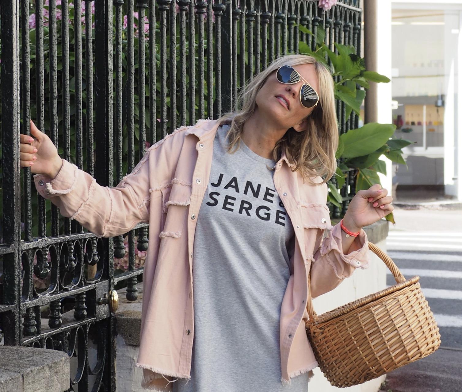Robe T-Shirt  JANE & SERGE Gris chiné / Black