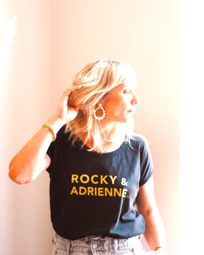 T-Shirt “flammé”  ROCKY & ADRIENNE Black / Gold