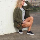 Robe T-Shirt  BONNIE & CLYDE  Gris chiné / Kaki
