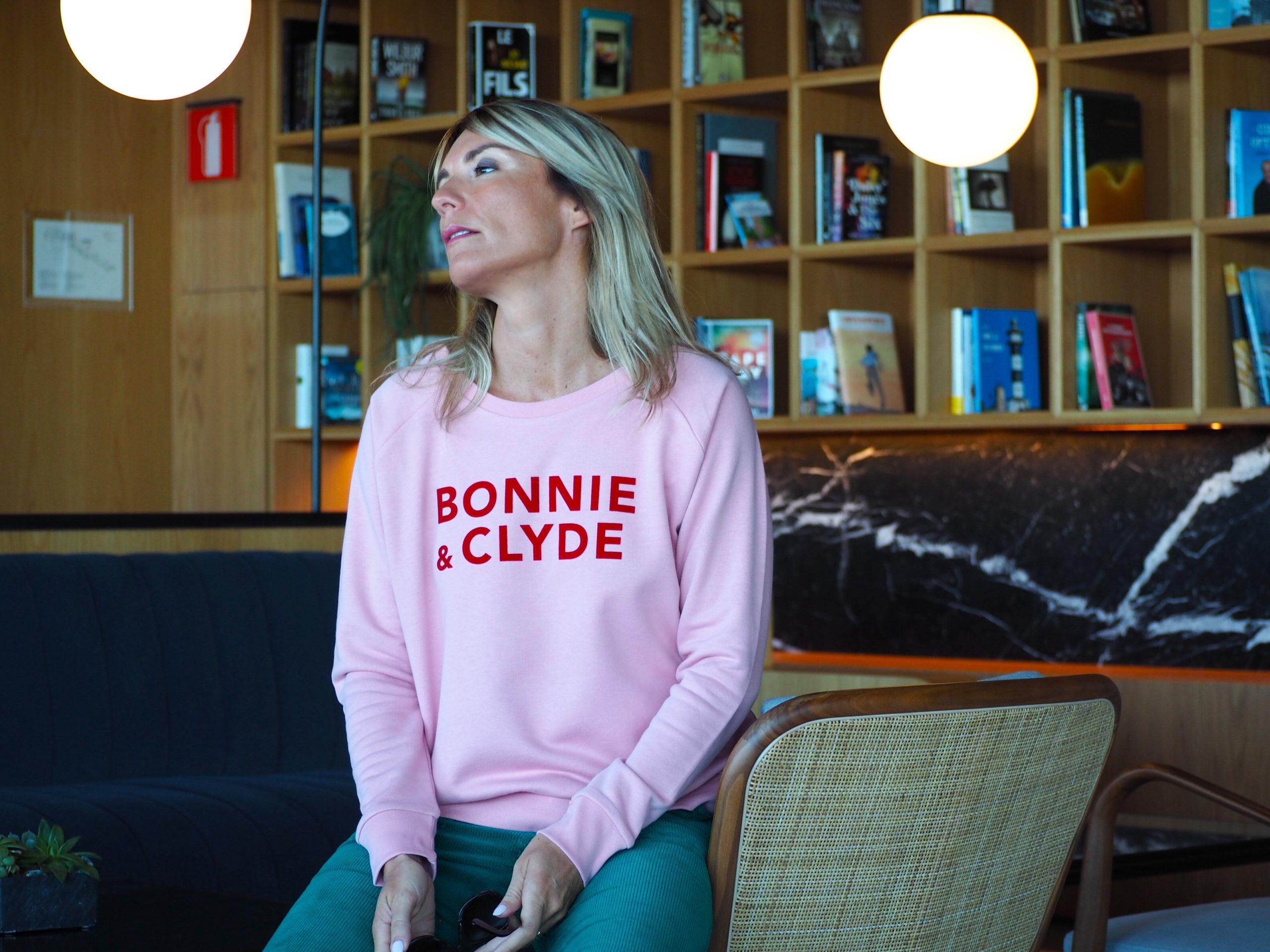 Sweat Loose  BONNIE & CLYDE  Rose  / Velours Rouge