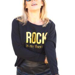 Sweat Loose  ROCK is my therapy  Black / Gold