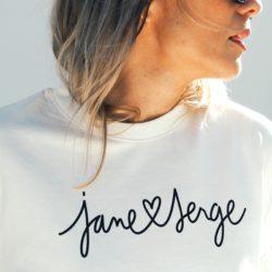 JANE & SERGE Collaboration AUDRESSING T-Shirt  “boxy”  Naturel / Black