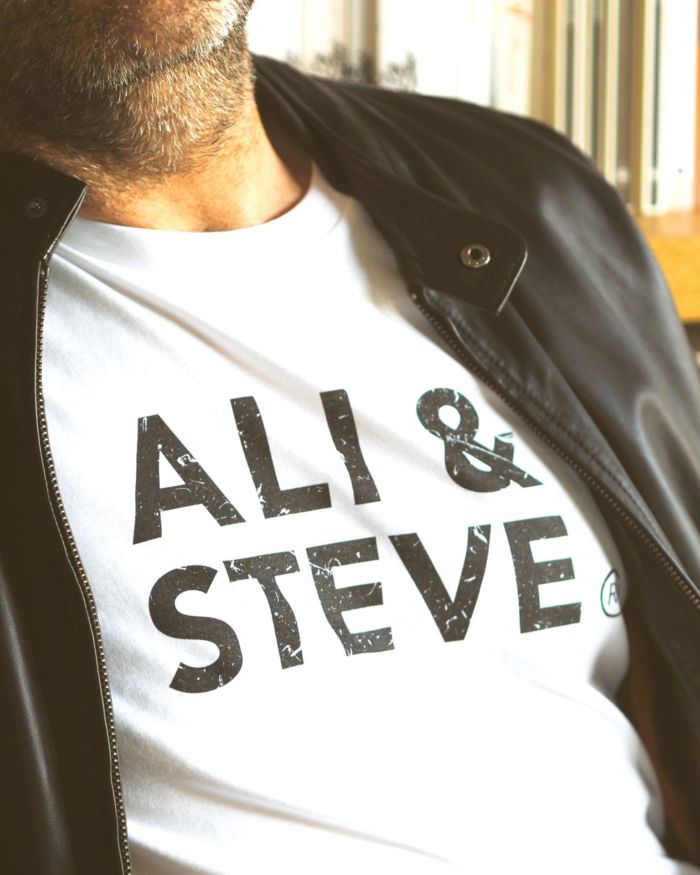 T Shirt Col Rond – ALI & STEVE – Blanc / Black