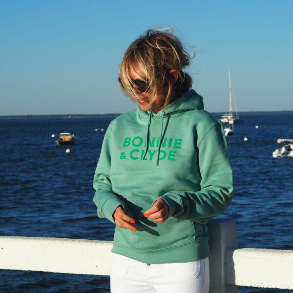 Hoodie Loose BONNIE & CLYDE Chlorophyle / Vert Pinède