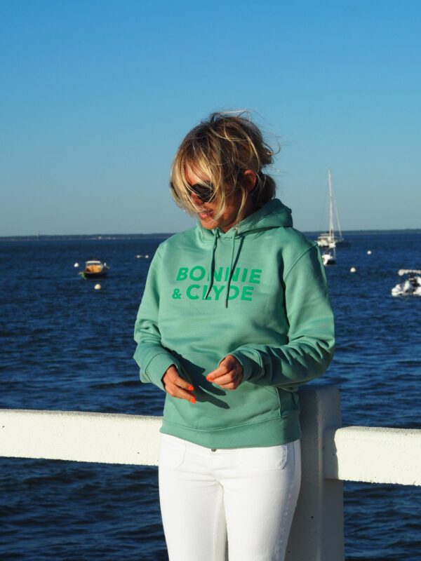Hoodie Loose BONNIE & CLYDE Chlorophyle / Vert Pinède