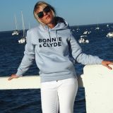 Hoodie Loose  BONNIE & CLYDE  Peri Bleu / Velours Marine