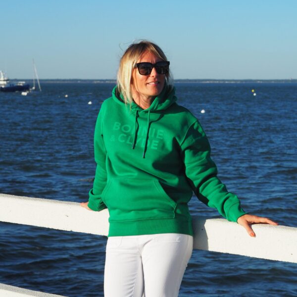 Hoodie Loose BONNIE & CLYDE Vert University / Vert Pinède