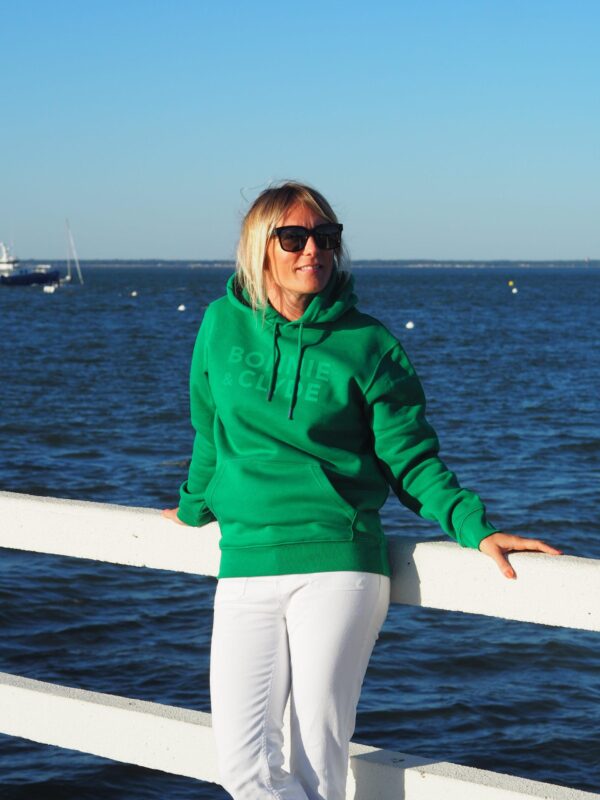 Hoodie Loose BONNIE & CLYDE Vert University / Vert Pinède