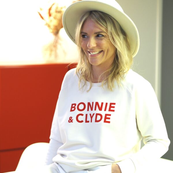Sweat Loose BONNIE & CLYDE Crème / Piment d'Espelette