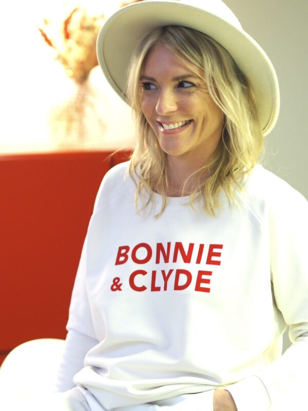 Sweat Loose BONNIE & CLYDE Crème / Piment d'Espelette