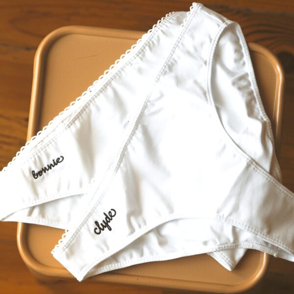 Lot de 2 Culottes Brodées BONNIE & CLYDE